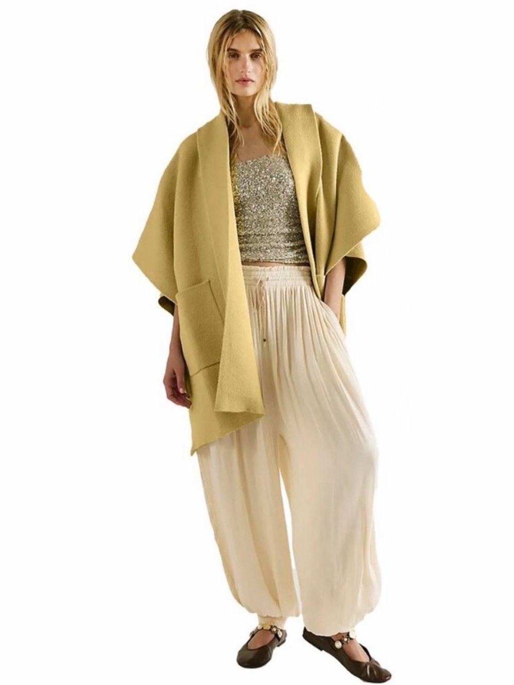 FREE PEOPLE All I Need Cozy Hooded Duster - Picture 2 of 15